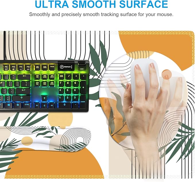 iCasso Mouse Pad and Keyboard Wrist Rest Set, 4in1 XXL Large Mousepad +Keyboard - Image 5