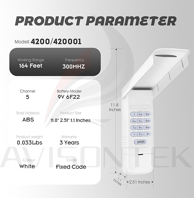 1 for Multi-Code 4200 Linear MultiCode 420001 Wireless Gate Opener - Image 8