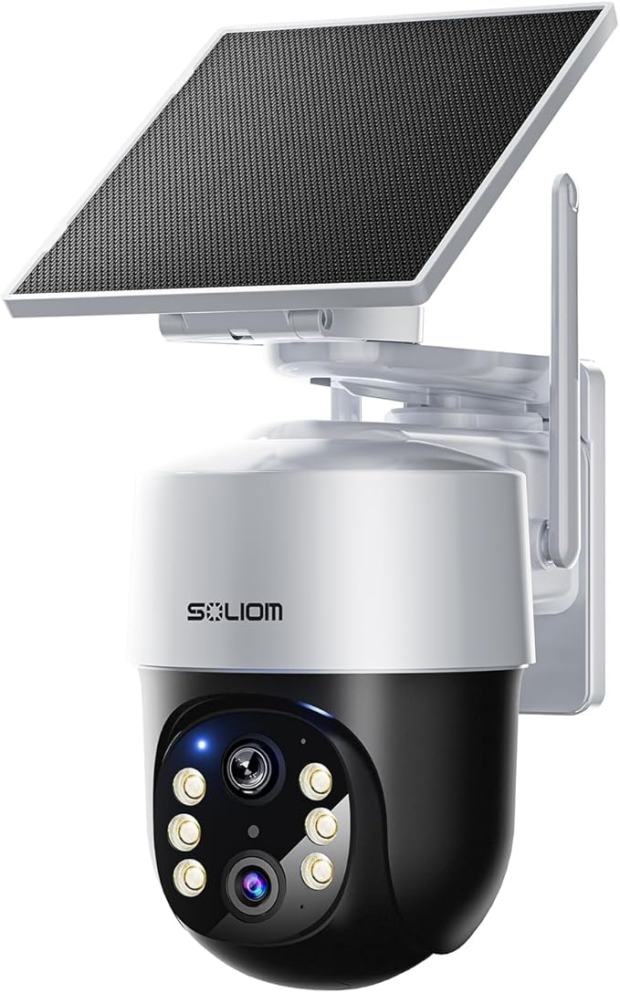 SOLIOM- True 8MP HD Security Cameras Outdoor Wireless, Add-On Camera, Solar by SOLIOM