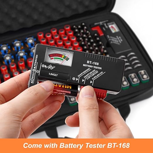 Arkeiliy Battery Organizer, Battery Organizer Storage Case - Image 2