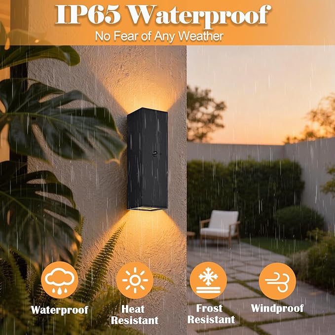 wowlite Motion Sensor Outdoor Wall Lights, Dusk to Dawn Outdoor Lighting - Image 9