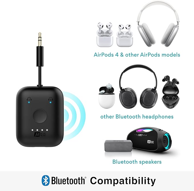 MEE Audio Connect Air in-Flight Bluetooth Wireless Audio Transmitter, - Image 5