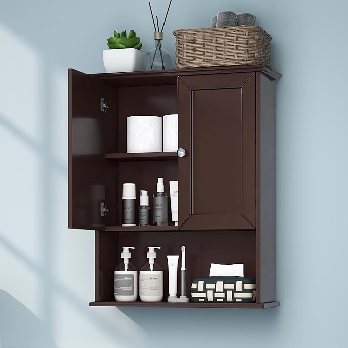 Bathroom Wall Cabinet Expresso Over Toilet Storage by VANIRROR