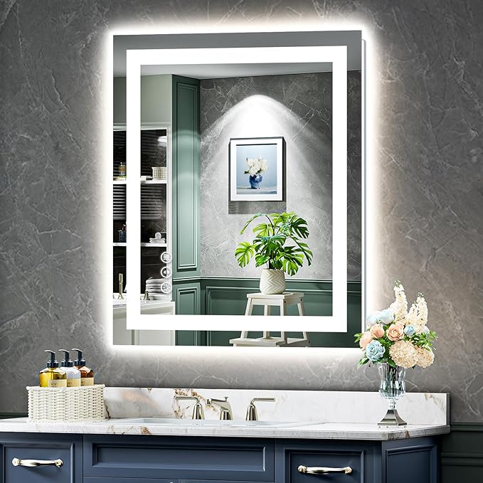 YEELAIT 28x32 Inch LED Bathroom Mirror by YEELAIT