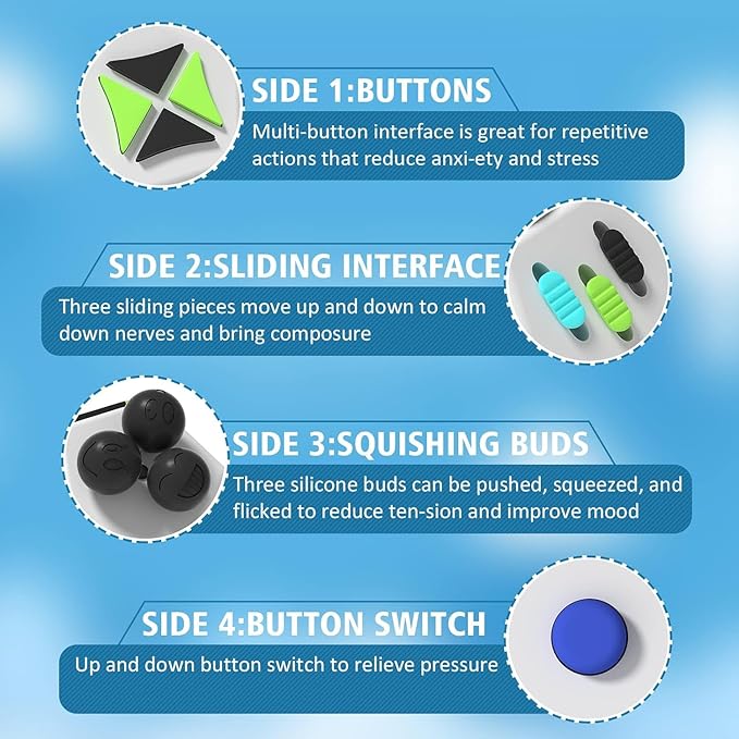 Fidget Dodecagon –12-Side Fidget Toys Cube Relieves Stress and Anxiety Anti - Image 3
