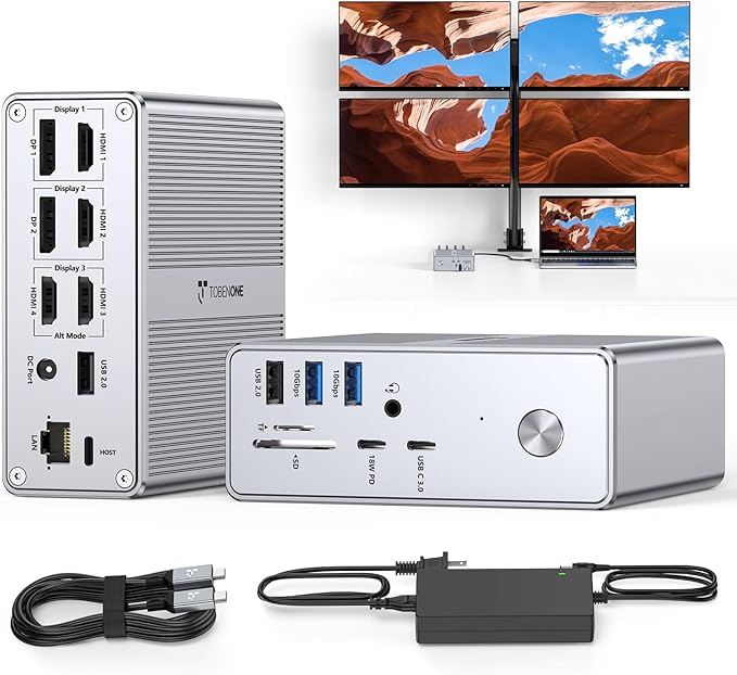 TobenONE Quad Monitor Docking Station by TobenONE