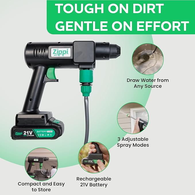 Zippi Hydro Cleaner Deluxe 2025 – Cordless High-Pressure Scrubber - Image 7