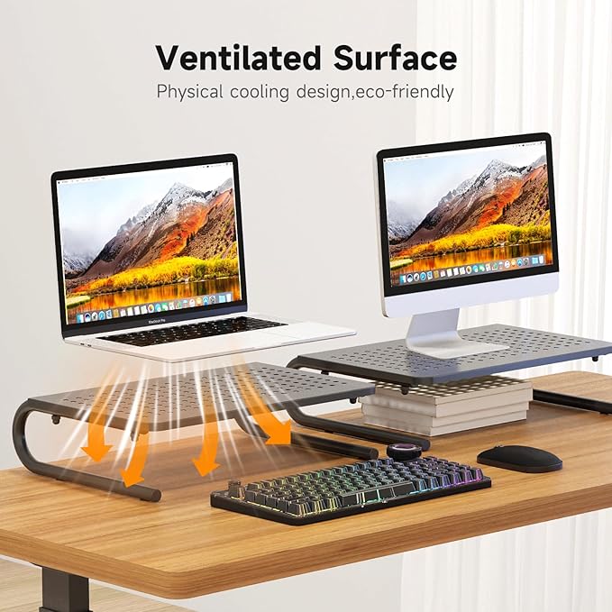 suptek Monitor Stand Riser for Computer, Notebook and All Flat Screen Display - Image 4