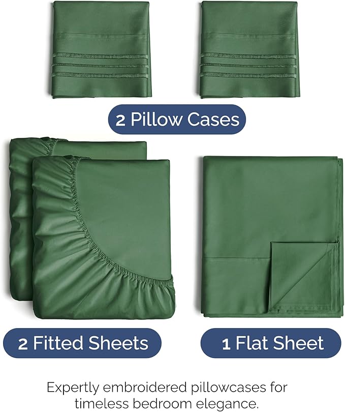 Split King Size 5 Piece Sheet Set - Image 2