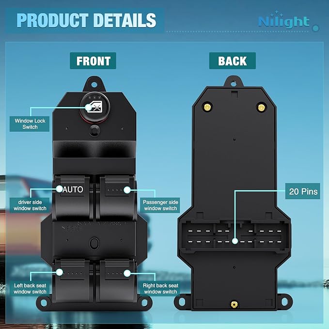 Nilight Power Master Window Switch Compatible - Image 3