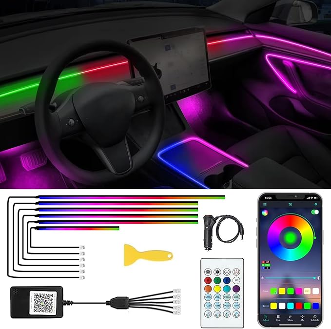 Acrylic Interior Car LED Lights by TEKSHINNY