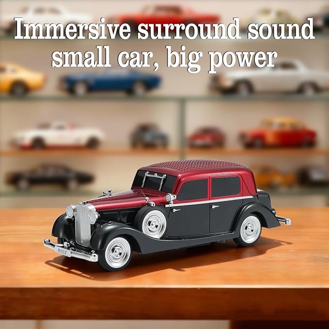 WSTER Vintage Car Bluetooth Speaker, Retro Classic Model - Image 7