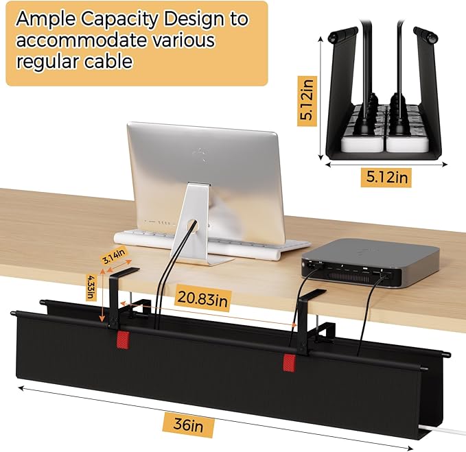 Under Desk Cable Management Tray - Image 4