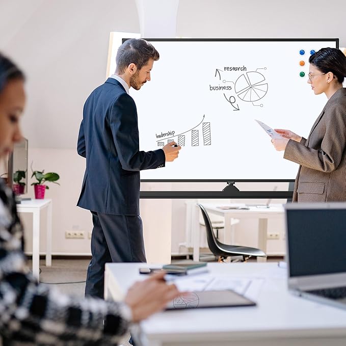 Rolling Whiteboard, 48 x 32 Inches Magnetic White Board - Image 9
