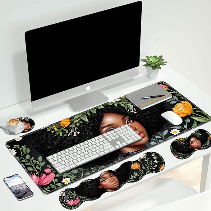 4 in 1 Ergonomic Keyboard Wrist Rest & Mouse Pad Wrist Rest Set, Large XXL - Image 7