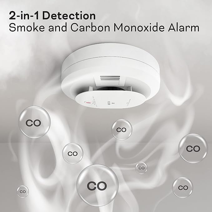 Kidde Smoke & Carbon Monoxide Detector, AA Battery Powered, LED Warning Light - Image 2