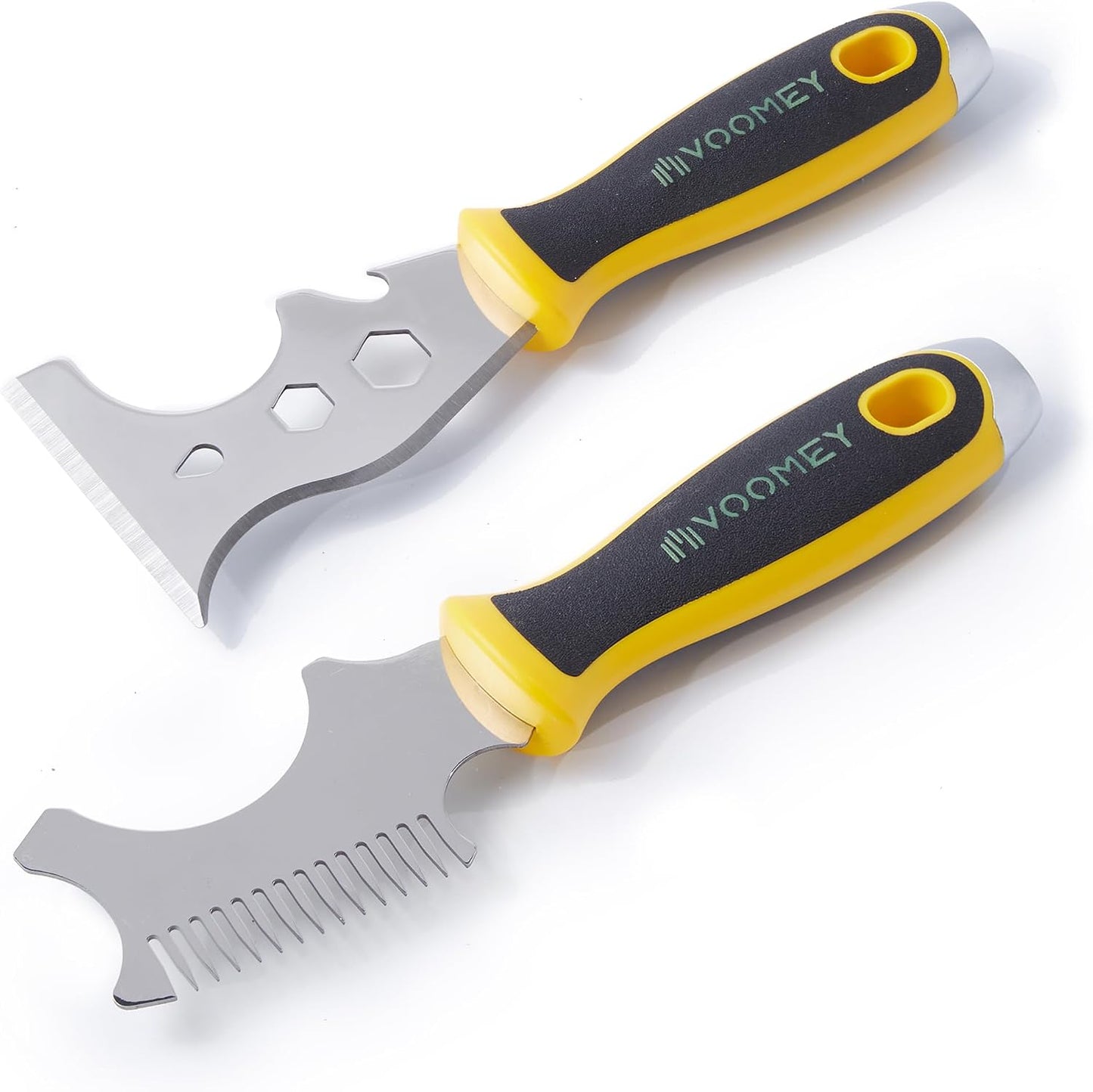 VOOMEY 5-in-1 Paint Brush Comb & 12-in-1 Painter Tool Scraper | Combines Brush Comb, Roller Cleaner and Scraper for Paint Removal, Tool Cleaning, Drywall Repair and Home Improvement
