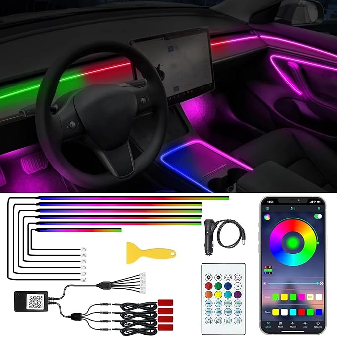 Acrylic Interior Car LED Lights by TEKSHINNY