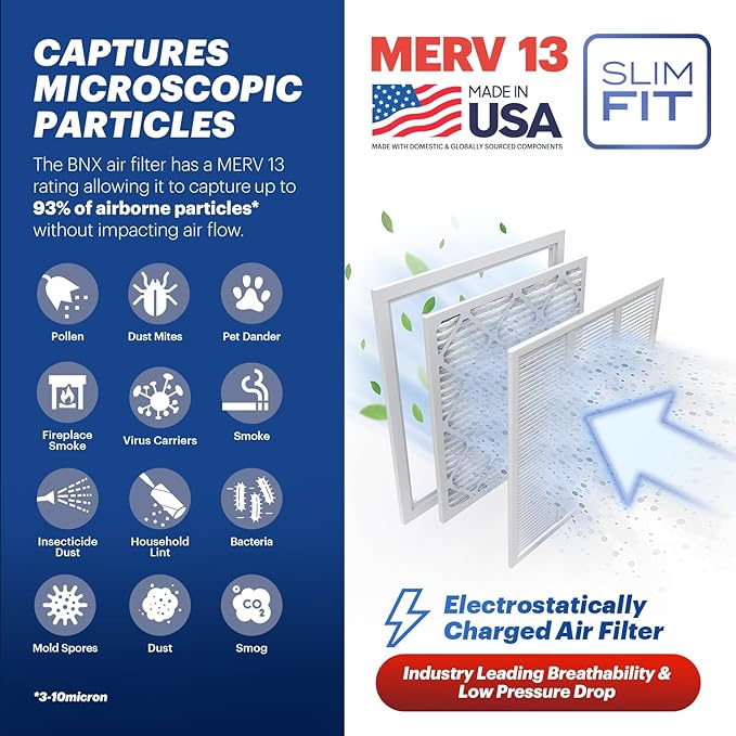 BNX TruFilter 16x25x4 MERV 13 Air Filter - Image 3
