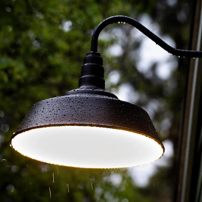 Steel Lighting Co. Large Outdoor Barn Light | Gooseneck Light Fixture | Made in - Image 2