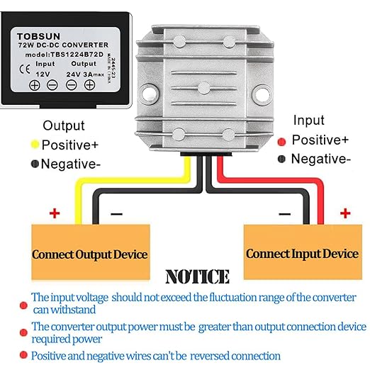 DC 12V Step Up to 24V 3A Boost Converter 72W DC Voltage Regulator Power - Image 2