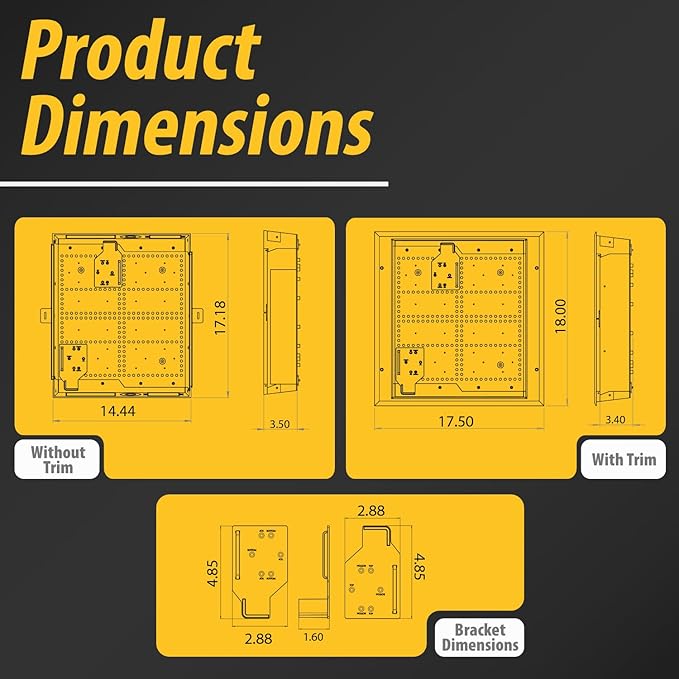 DataComm Electronics 45-8017-1 Multi-Functional Recessed Media Box - Image 8