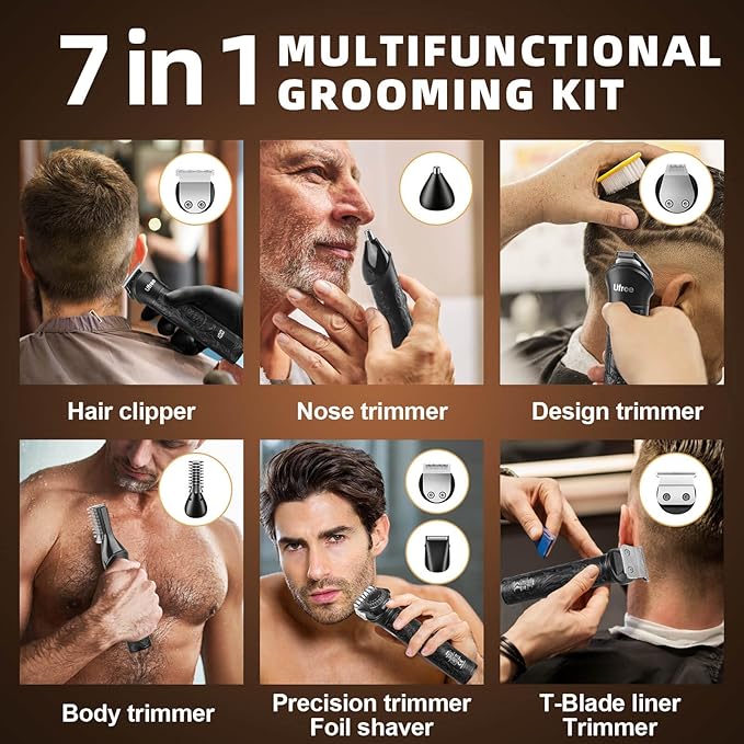 Ufree Beard Trimmer for Men, Electric Razor Shavers, Cordless Hair Clippers - Image 3
