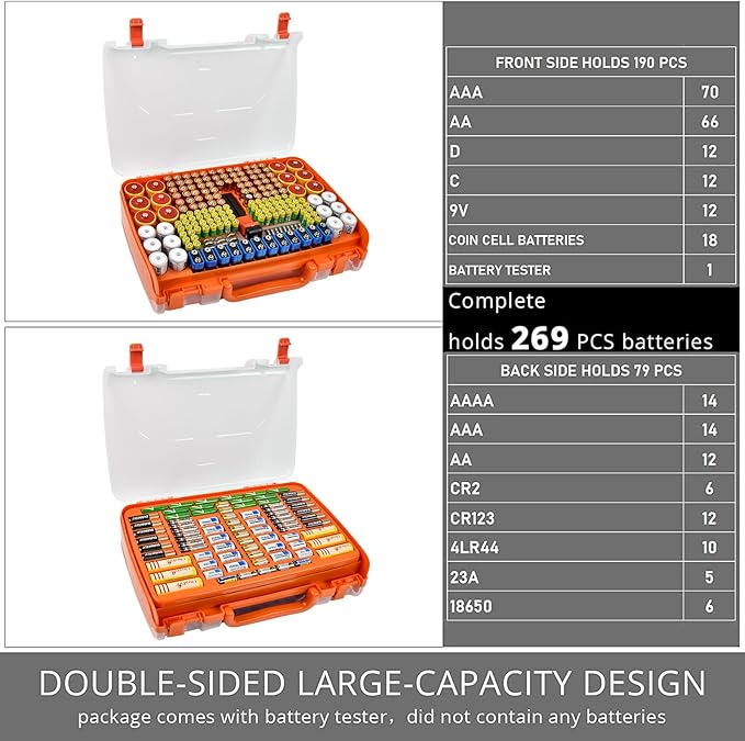 Aptbyte Battery Organizer Storage Holder Box Case - Image 3