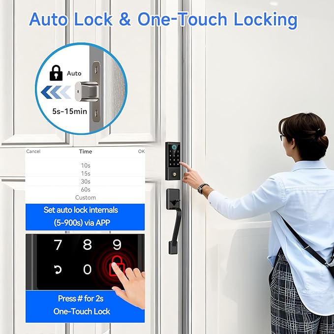 BEBASIA Heavy Duty Fingerprint Smart Door Lock - Image 3