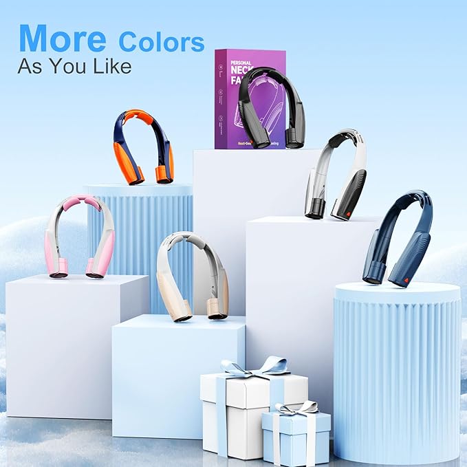 AI Portable Neck Fan with 6 Powerful Speeds, 8000mAh Battery Operated USB-C - Image 8
