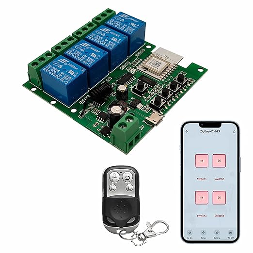 Newgoal Zigbee Tuya Smart 4 Channel Smart Relay Module by Newgoal