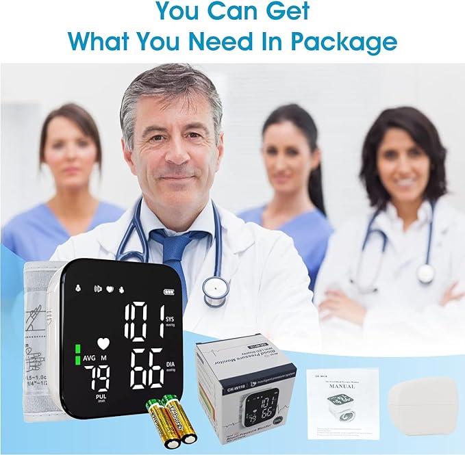 Greetmed Wrist Blood Pressure Monitor Automatic Talking Wrist Blood Pressure - Image 7