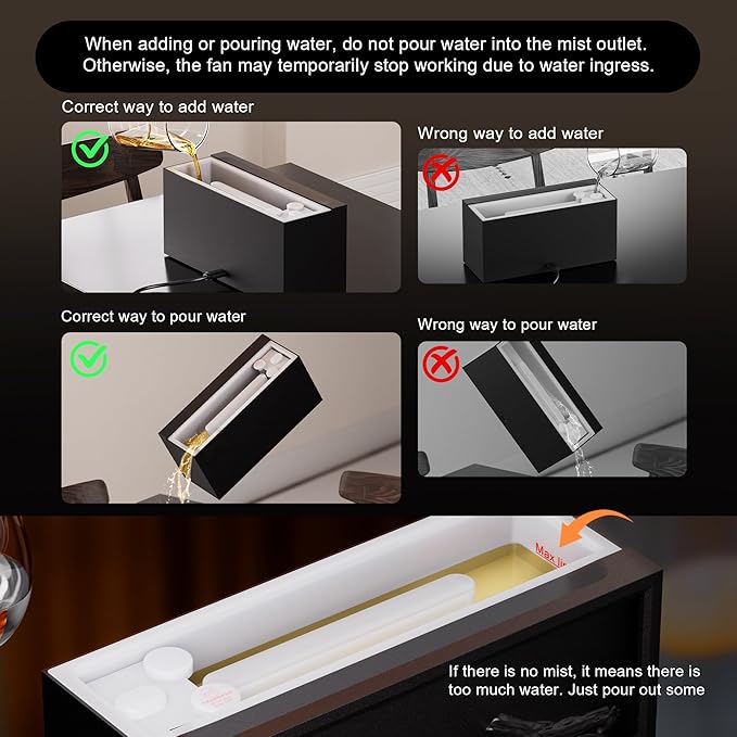 Fireplace Flame Air Diffuser Humidifier, 7 Colors Aromatherapy Essential Oil - Image 8