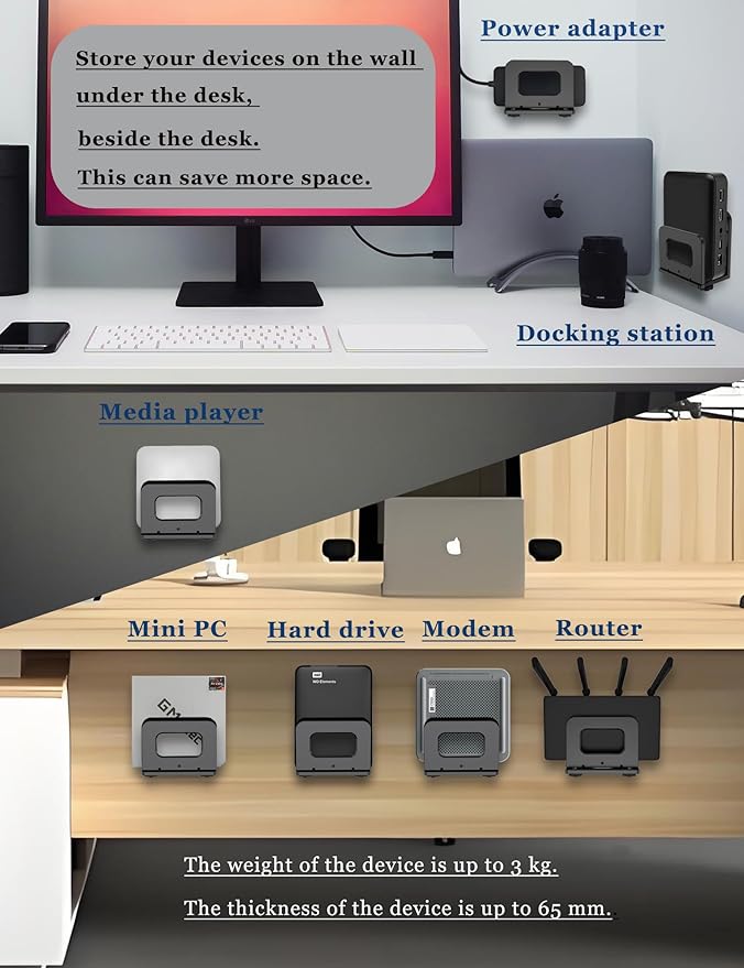 NOTMBESTM Adjustable Wall Mount Shelf Holder - Image 3