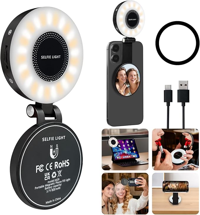 PrielPaek 3-in-1 Magnetic Beauty Selfie Light by Unknown