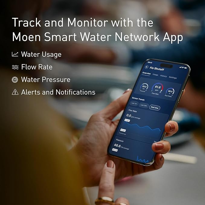 Moen Flo Smart Water Monitor and Automatic Shutoff Sensor, Wi-Fi Connected - Image 14