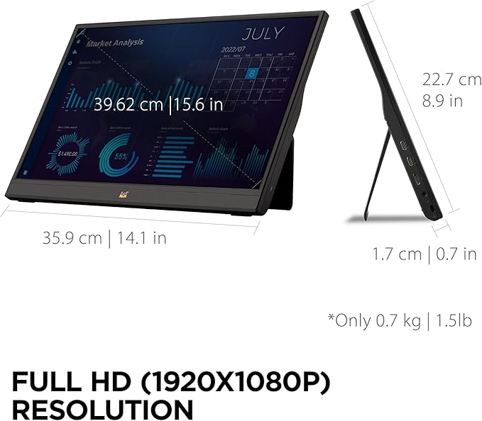 ViewSonic VA1655 15.6 Inch 1080p FHD IPS Portable Monitor - Image 4