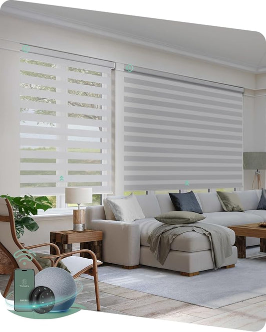 Yoolax Motorized Zebra Blinds Compatible by Yoolax