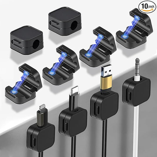 10 Pack Desk Cable Strong Adhesive Management Clips，Organize Phone Charging by Unknown