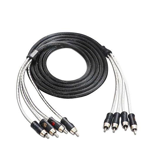 RECOIL PCI49 Premium 100% Oxygen Free Copper 9ft 4-Channel RCA Audio by Recoil