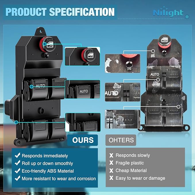 Nilight Power Master Window Switch Compatible - Image 9