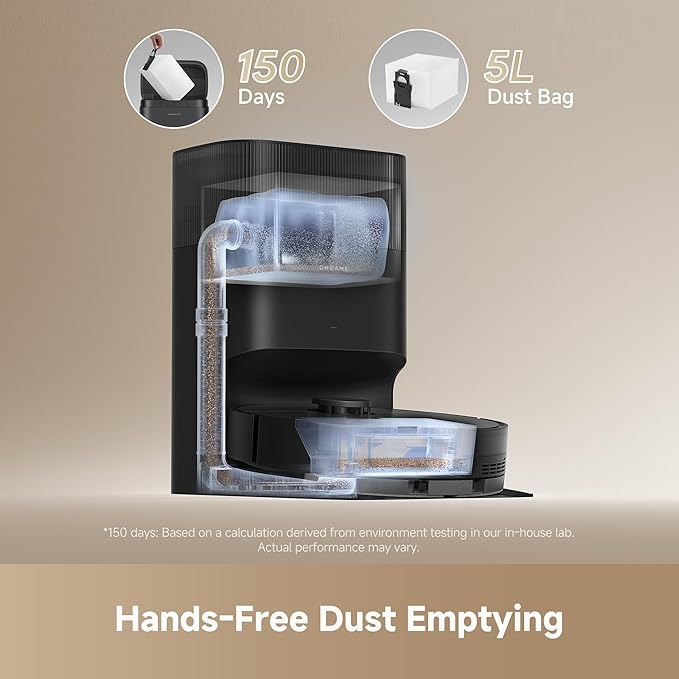 DREAME D20 Plus Robot Vacuum and Mop, 000Pa Suction, Self-Emptying - Image 3