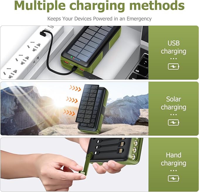 Solar Charger Power Bank 63200mAh, Portable Charger - Image 5