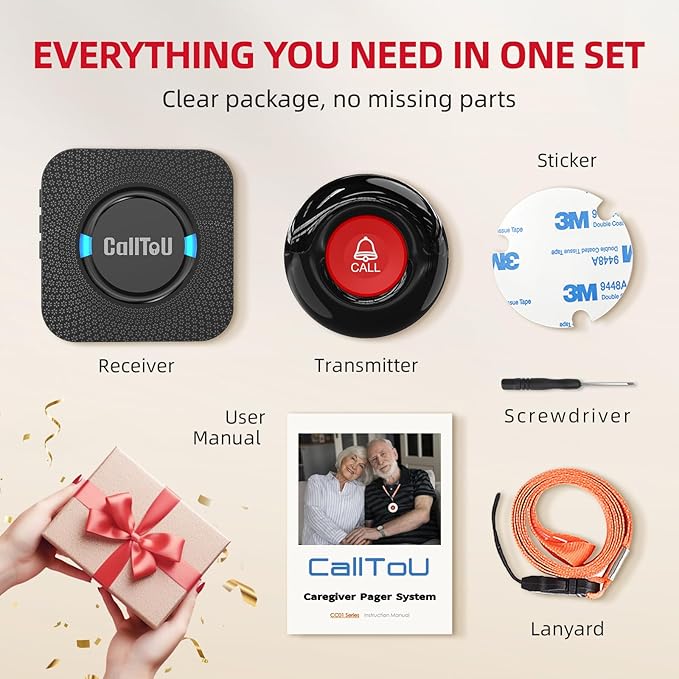 CallToU Caregiver Call Button Wireless Call Bell Alert Button - Image 9