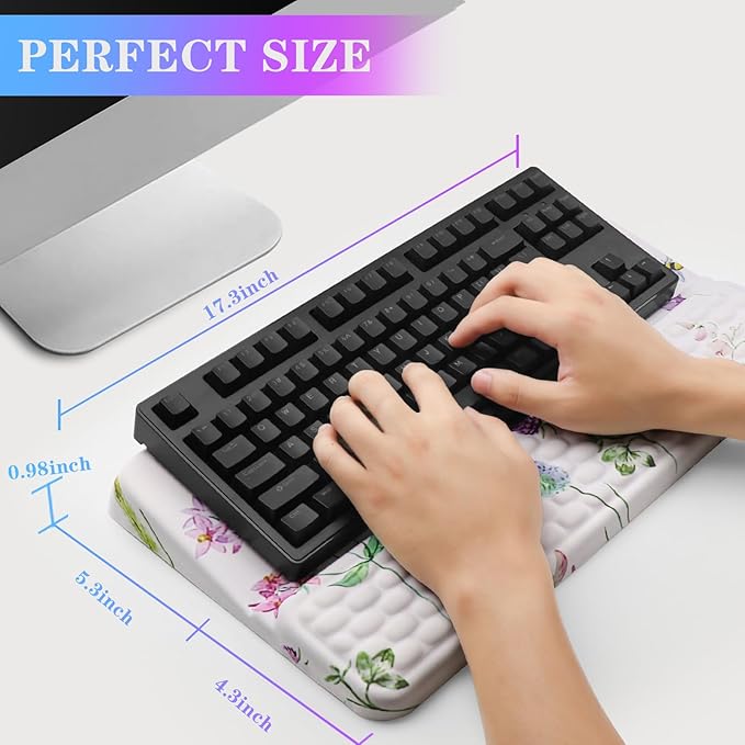 Computer Keyboard Stand with Wrist Rest, Ergonomic Tilted Keyboard Holder - Image 6
