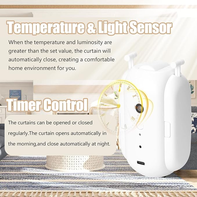 Sunydog 2pcs Tuya Smart Curtain Motor BT Voice Control Switch Electric Curtain - Image 6