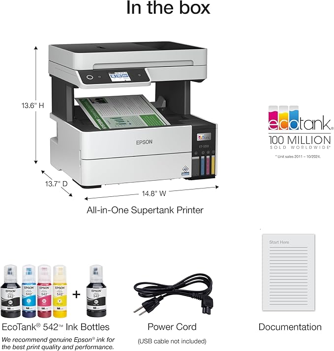 Epson EcoTank Pro ET-5150 Wireless Color All-in-One Supertank Printer - Image 6