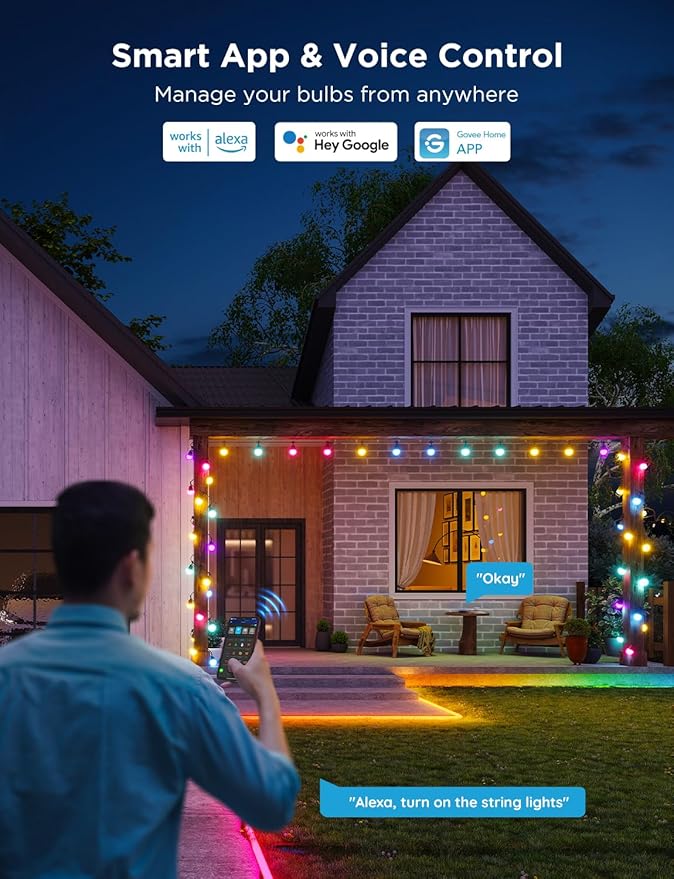 Govee Smart Outdoor String Lights 2, 144ft Outdoor Lights - Image 6