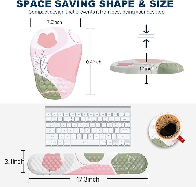 Hasinart Ergonomic Mouse Pad and Keyboard Wrist Rest - Image 5