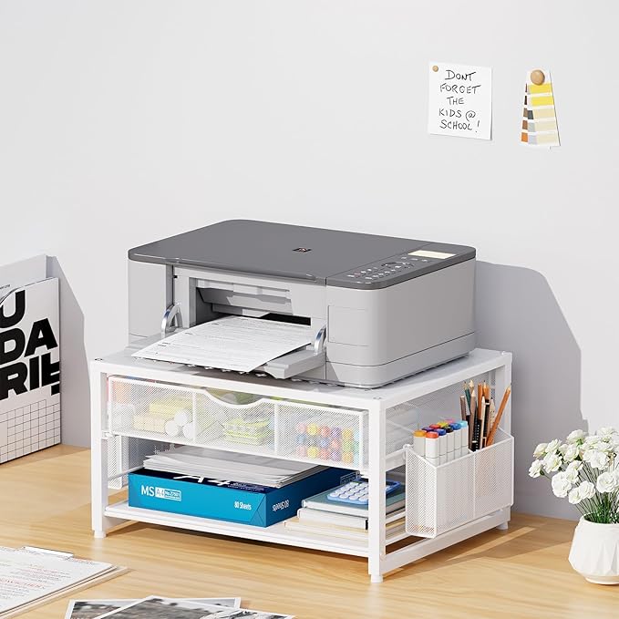Marbrasse Metal Printer Stand for Desk - Image 2